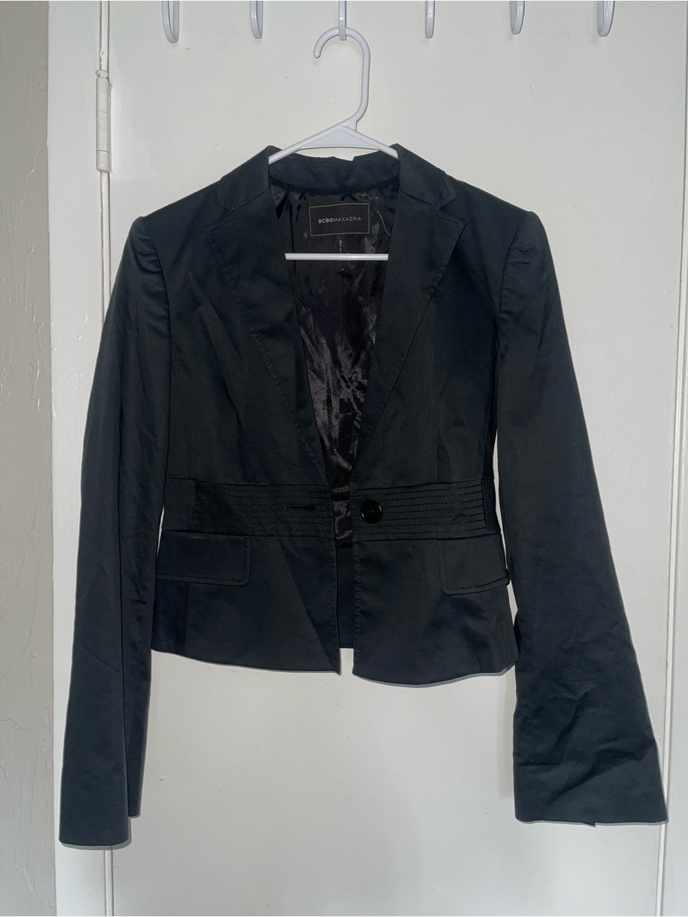 BCBGMaxAzria Black Tailored Single-Button Blazer